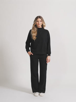 Straight Leg Jogger - Black