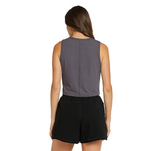 Cropped Tank - Charcoal