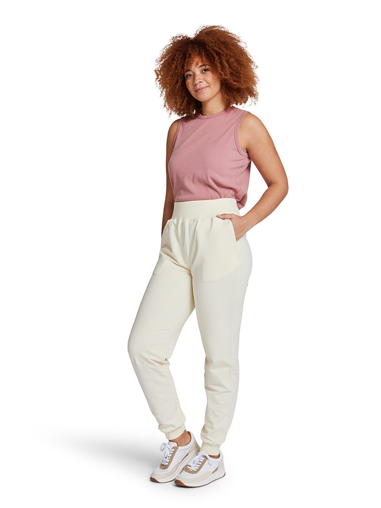 Cuffed Jogger - Cream