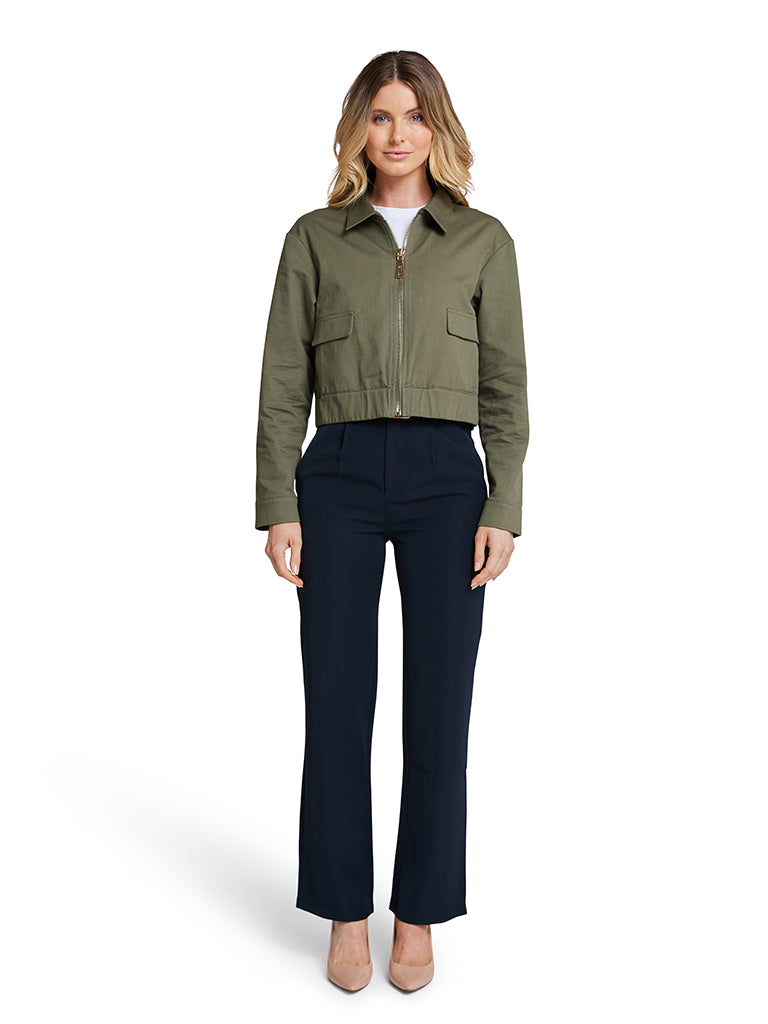 Cropped Jacket - Olive - Daily Label