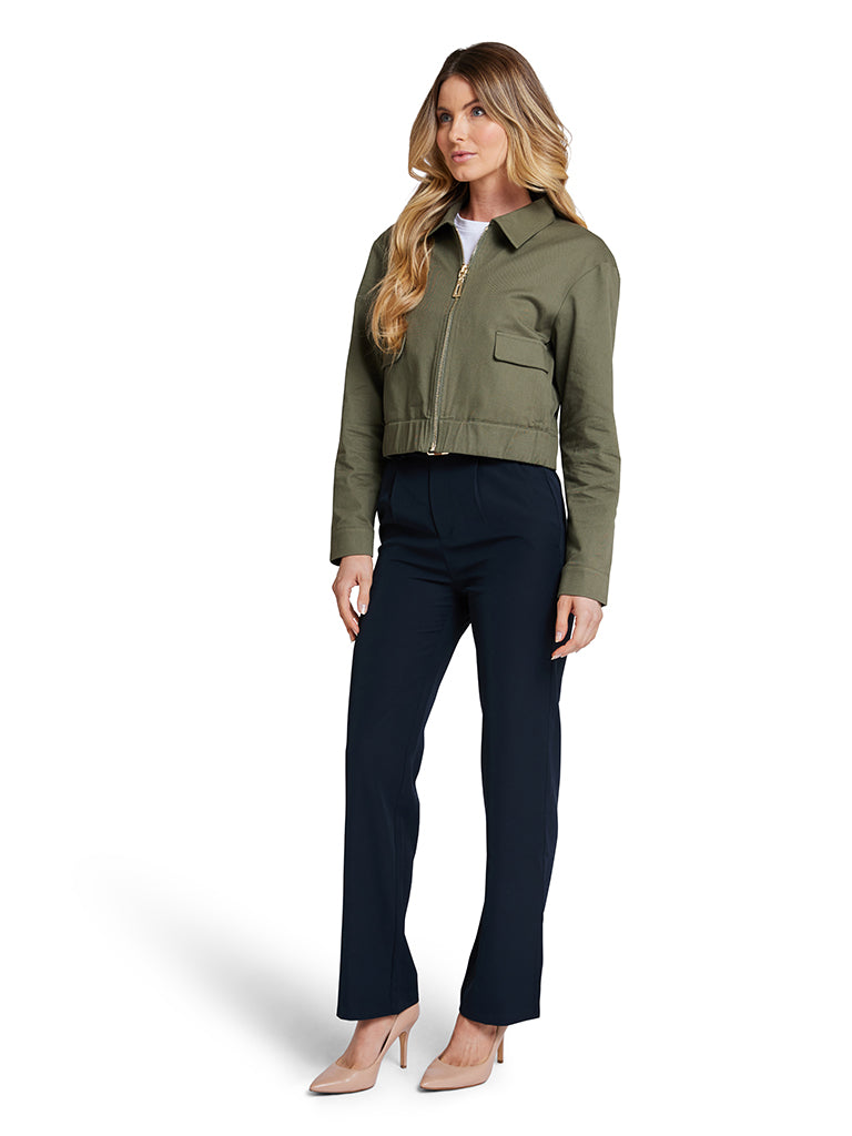 Cropped Jacket - Olive