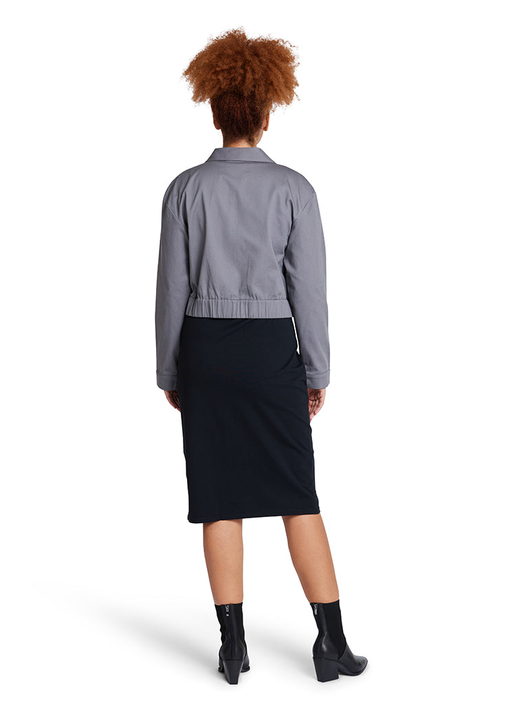 Cropped Jacket - Steel