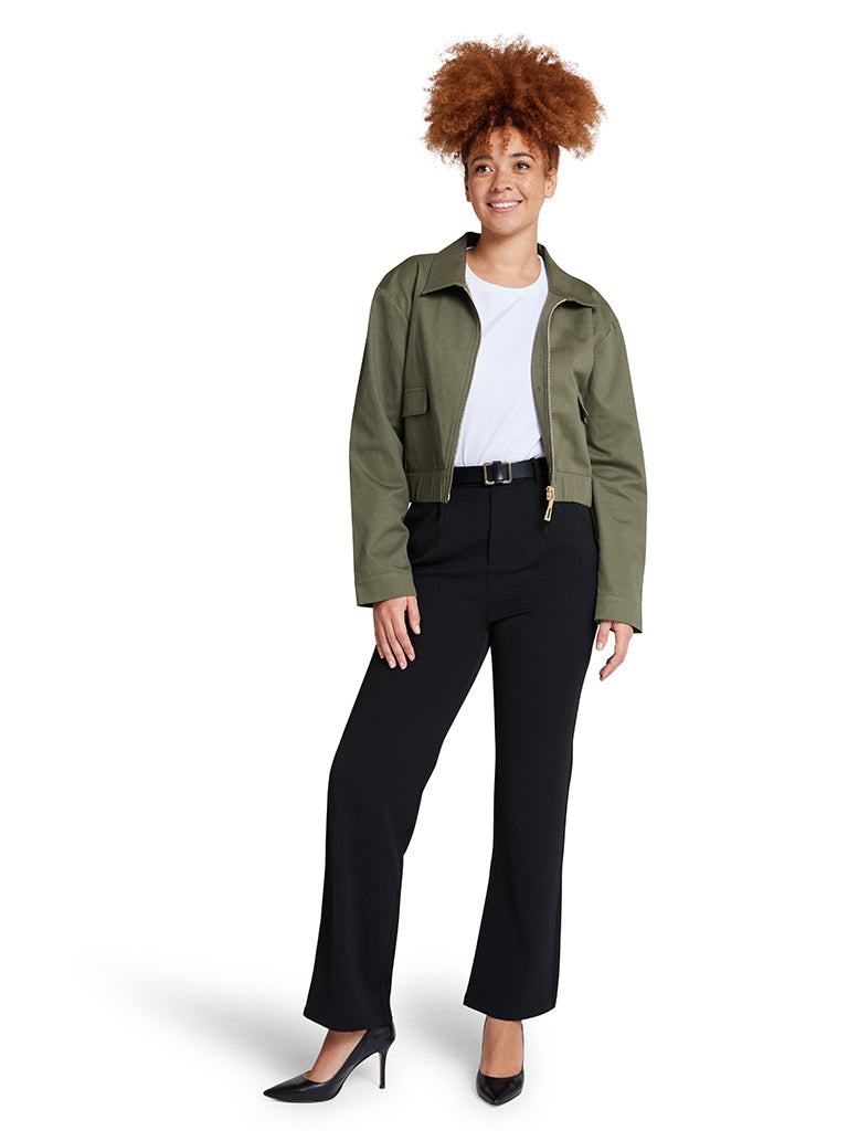 Cropped Jacket - Olive