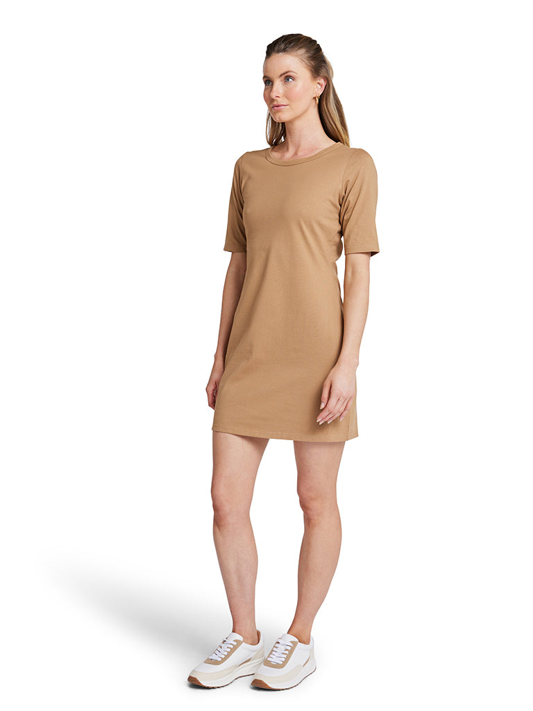 Mini Tee Dress - Caramel