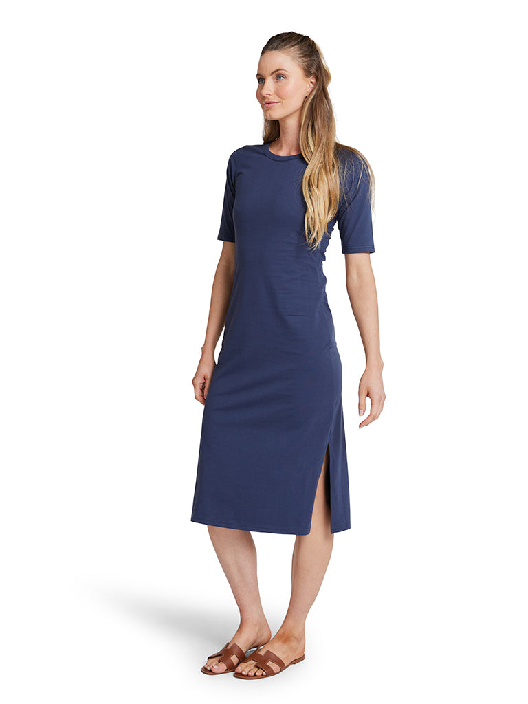 Midi Tee Dress - Navy