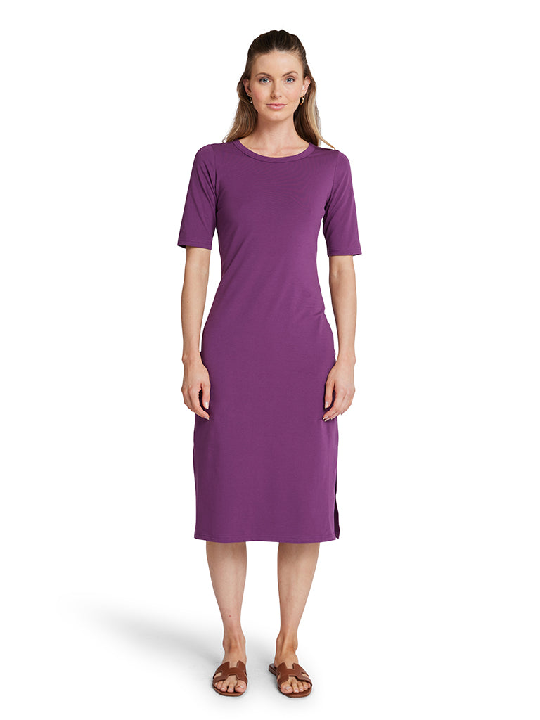 Midi Tee Dress - Purple