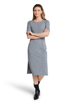 Midi Tee Dress - Marle Grey