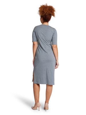 Midi Tee Dress - Marle Grey