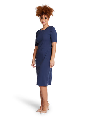 Midi Tee Dress - Navy