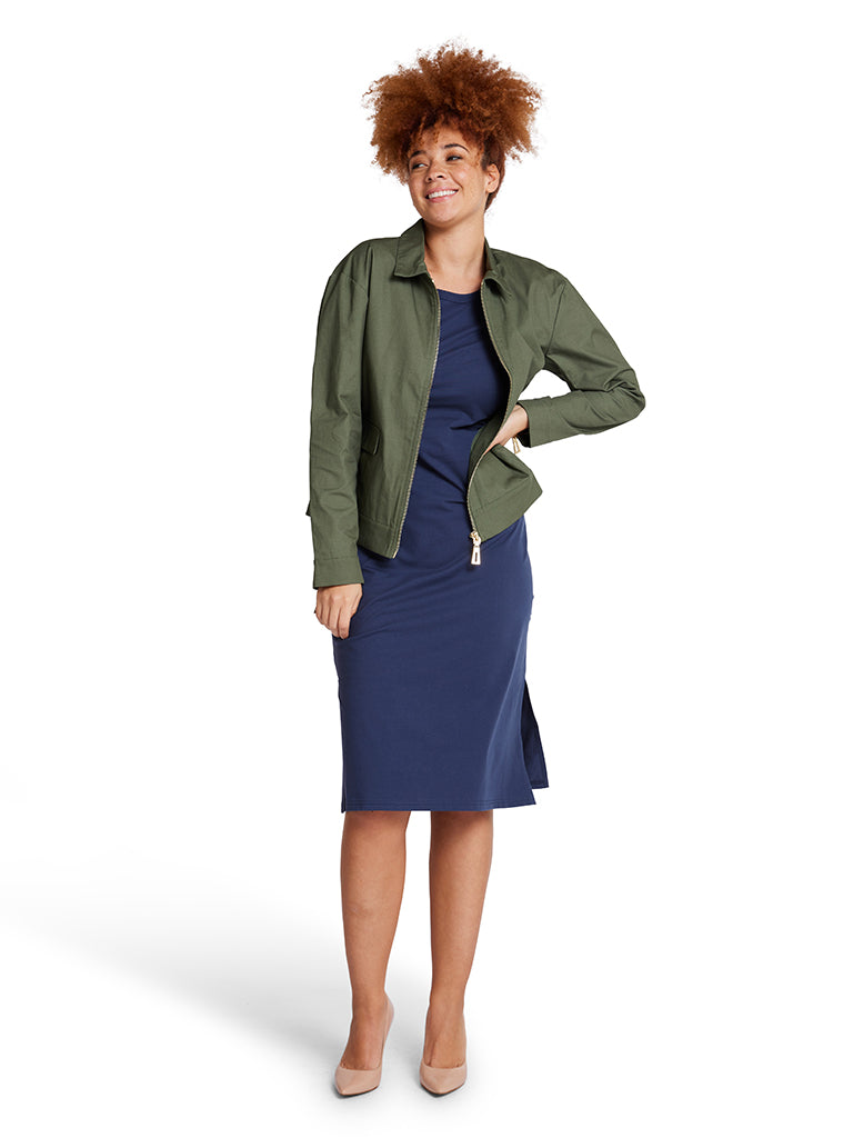 Mid Length Jacket - Olive
