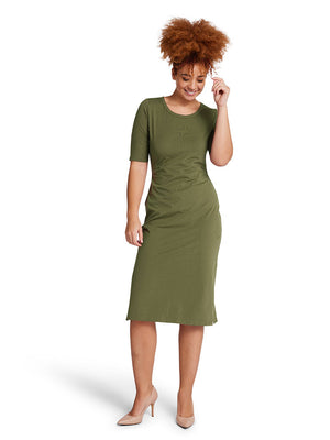 Midi Tee Dress - Olive