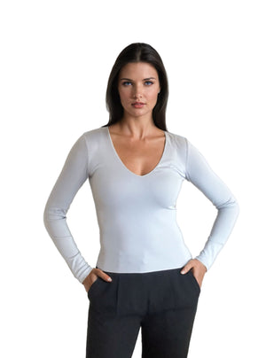 V-Neck Top - Mist