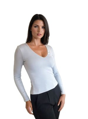 V-Neck Top - Mist