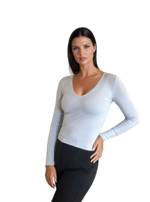 V-Neck Top - Mist