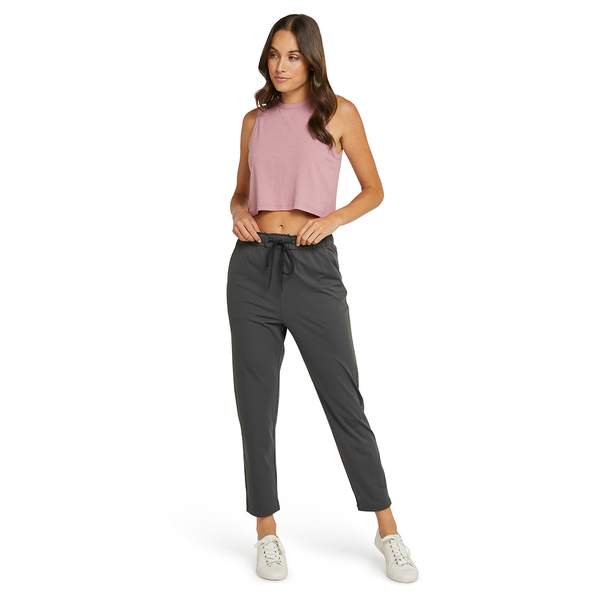 Tie Up Daily Pants - Charcoal