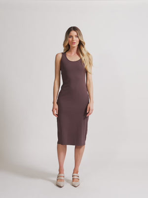 Midi Tank Dress - Chocolate