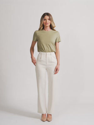 Tailored Trouser - Cream