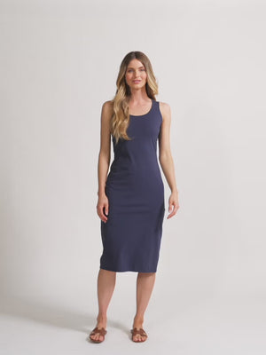 Midi Tank Dress - Navy