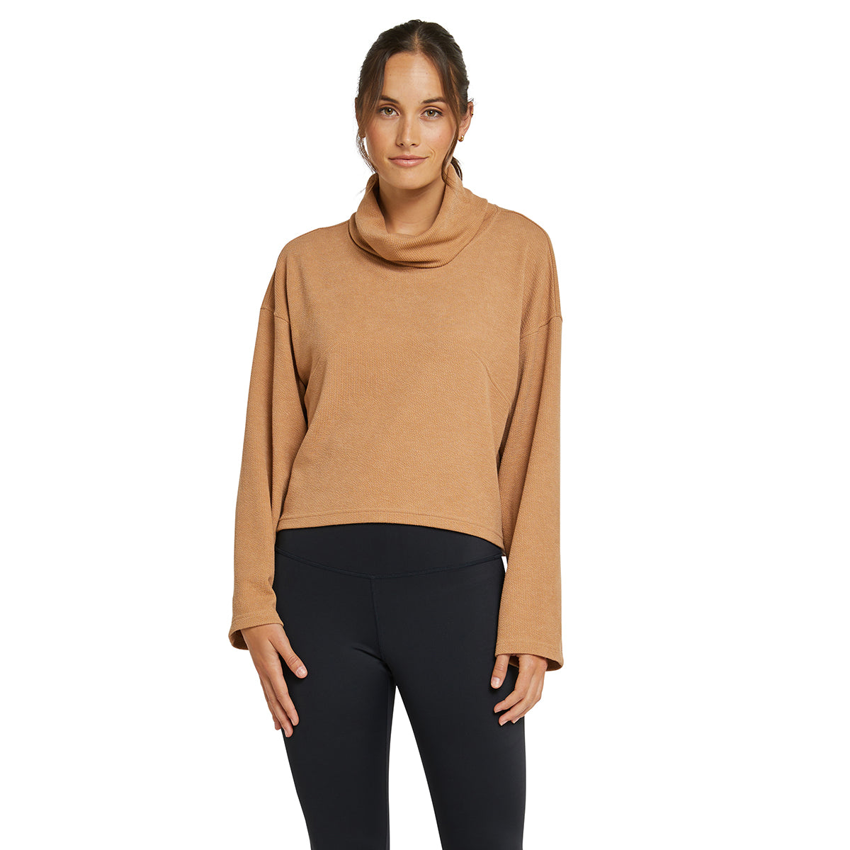 Caramel roll shop neck jumper