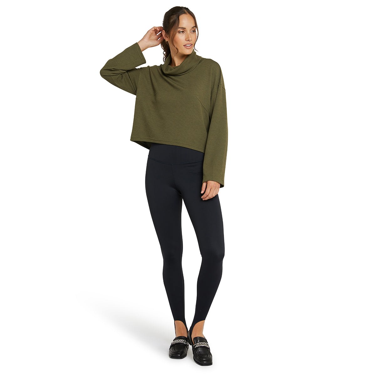 Cosy Roll Neck Jumper - Forest